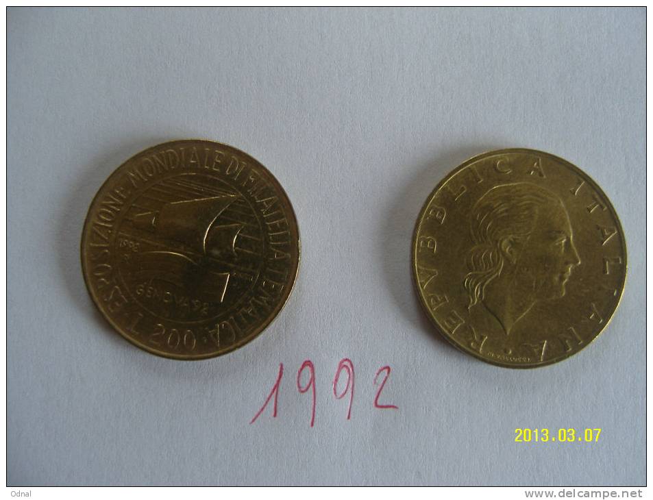 200 LIRE Bronzital (Ba) FILATELIA TEMATICA 1992  FDC - 200 Liras