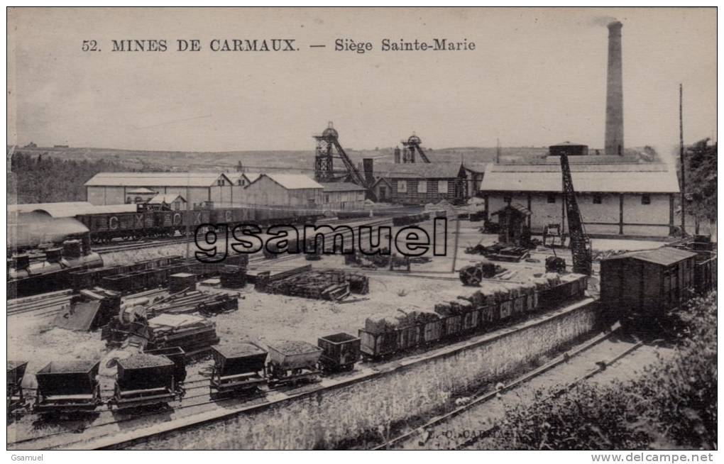 D - 81 - Tarn. - MINES DE CARMAUX - Siège Sainte-Marie. - E. C. CARMAUX. - (voir Scan). - Carmaux