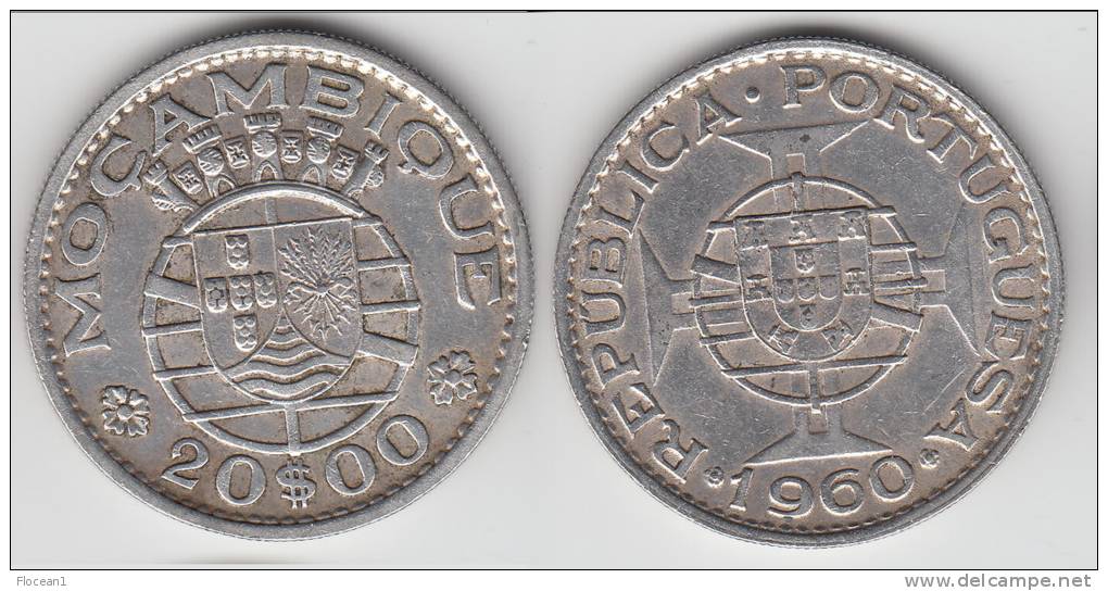 **** MOZAMBIQUE - PORTUGAL - 20 ESCUDOS 1960 - ARGENT - SILVER **** EN ACHAT IMMEDIAT !!! - Mozambique