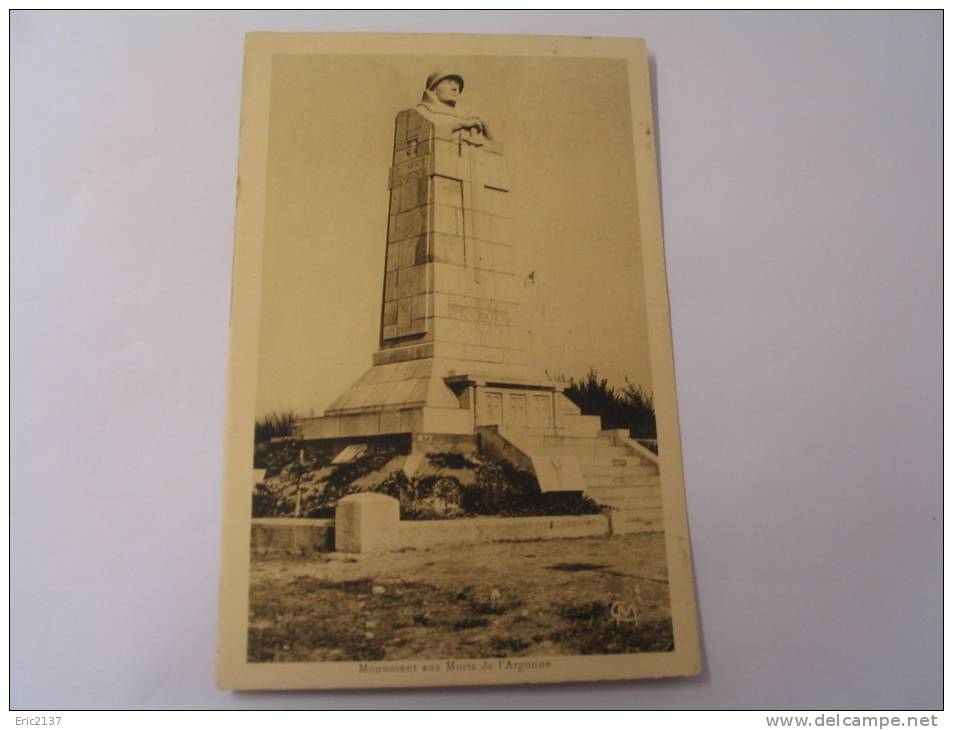 EL- MONUMENT AUX MORTS DE L'ARGONNE.. - Monuments Aux Morts