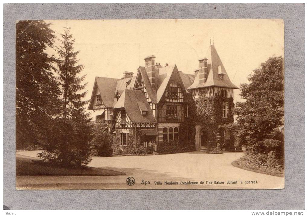 36647    Belgio,    Spa -  Villa  Neubois  (residence De L&pound;ex-Kaiser  Durant  La  Guerre),  VG   1934 - Spa