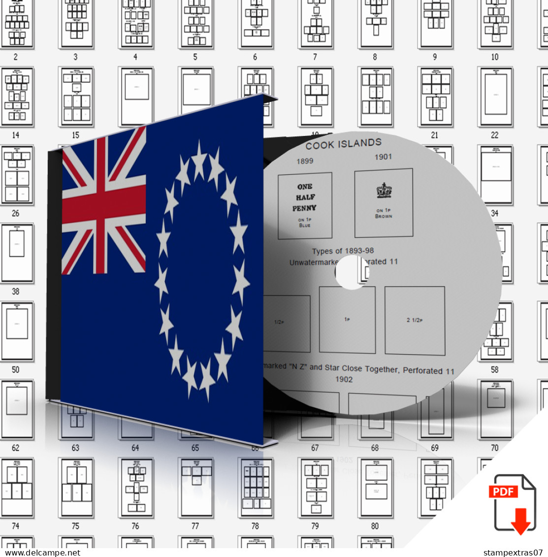 COOK ISLANDS STAMP ALBUM PAGES 1892-2011 (280 Pages) - Inglese