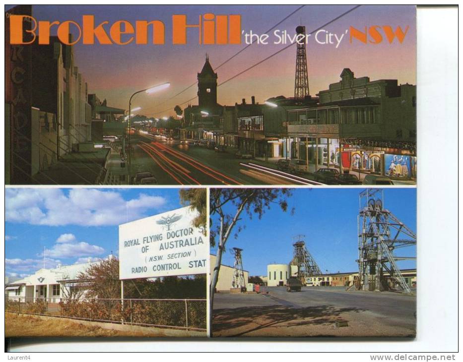 (10) Postcard View Folder - Depliant De Carte Postale - NSW - Broken Hill - Broken Hill
