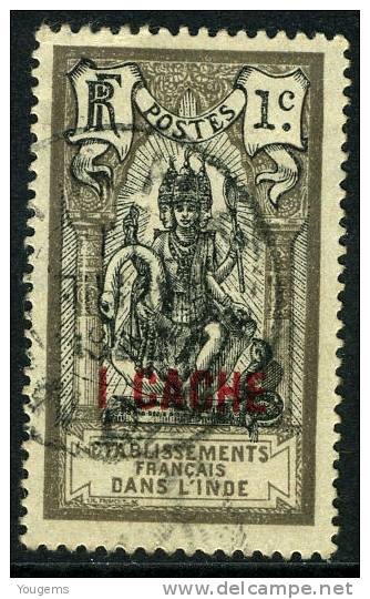 French:Indian Set. SG62 1923 1ca On 1c  VFU - Other & Unclassified