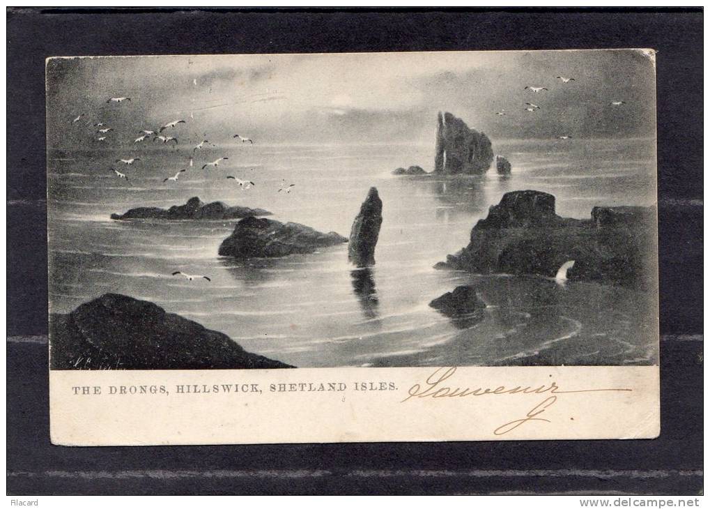 36658     Regno  Unito,   Scozia -  The  Drongs  -  Hillswick  -  Shetland  Isles,  VG  1902 - Shetland