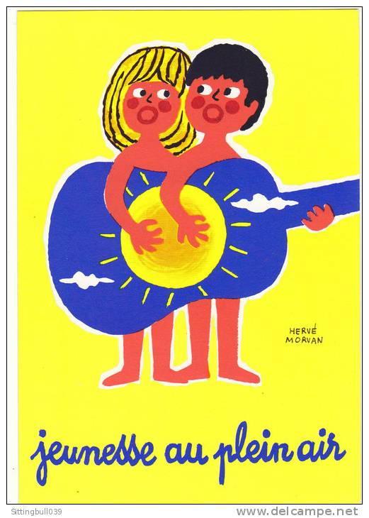 MORVAN. La Guitare. Carte Postale JEUNESSE AU PLEIN AIR. 1974. Confédération Des Oeuvres Laïques De Vacances D'Enfants.. - Morvan