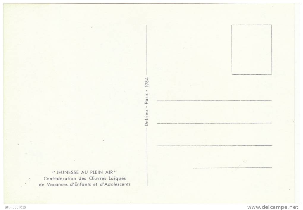 KOUPER. MORVAN V. Lecture. Carte Postale JEUNESSE AU PLEIN AIR. 1984.Confédération Des Oeuvres Laïques De Vacances D´Enf - Kouper