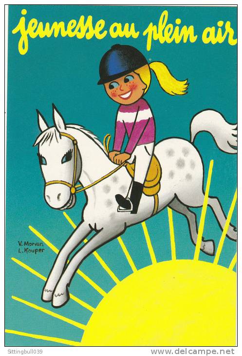 KOUPER. MORVAN V. L'équitation. Carte Postale JEUNESSE AU PLEIN AIR. 1987.Confédération Des Oeuvres Laïques De Vacances - Kouper