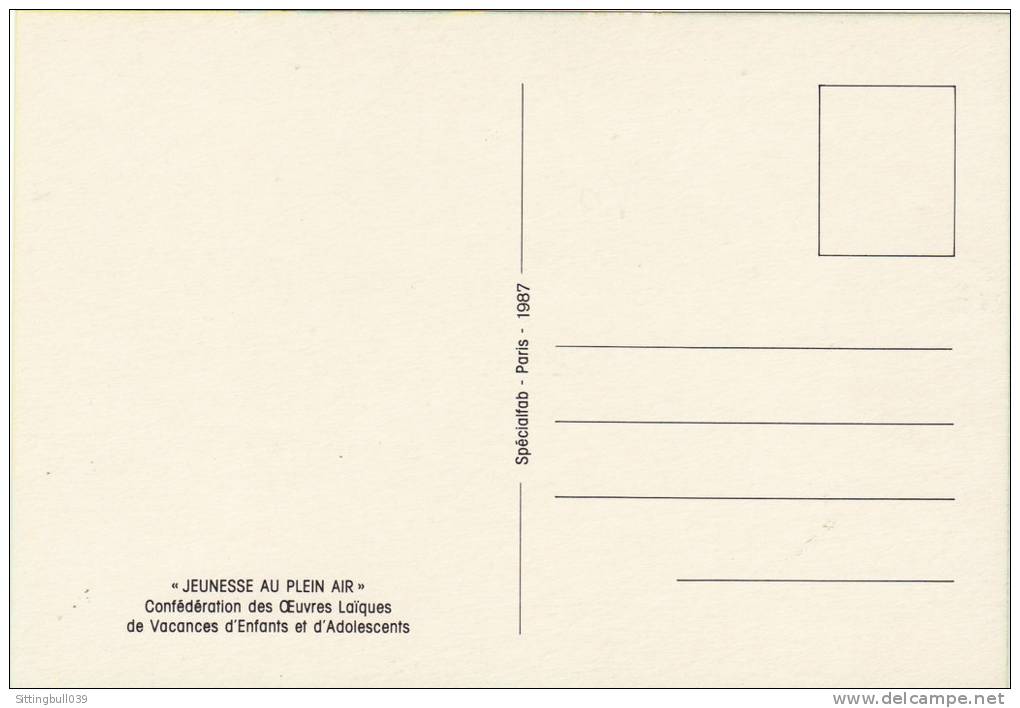 KOUPER. MORVAN V. L'équitation. Carte Postale JEUNESSE AU PLEIN AIR. 1987.Confédération Des Oeuvres Laïques De Vacances - Kouper