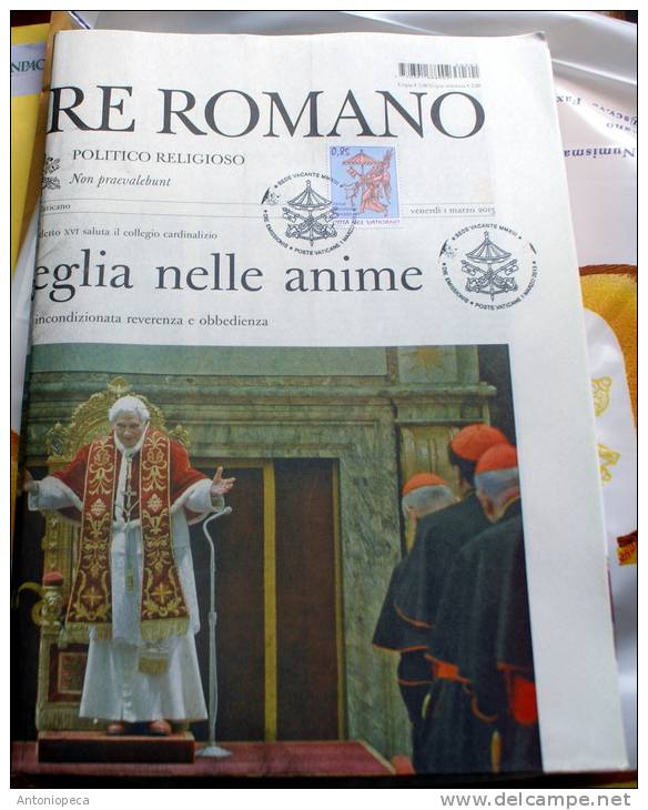 VATICANO 2013 - NEWSPAPER L´OSSERVATORE ROMANO DAY OF START VACANT PAPAL SEE - Autres & Non Classés