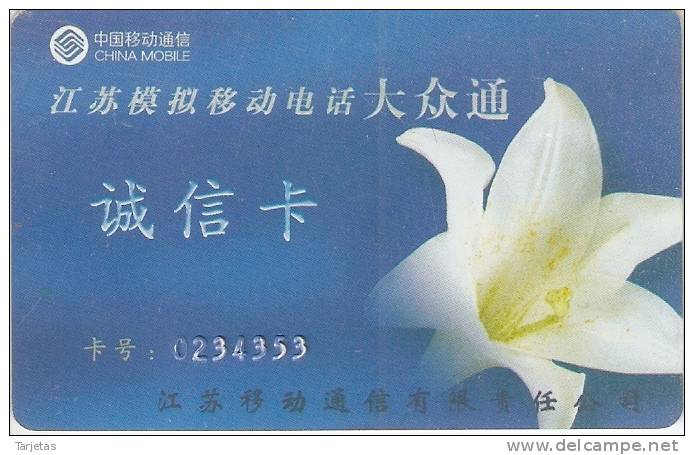 TARJETA DE CHINA MOBILE DE UNA FLOR - FLOWER - Flowers