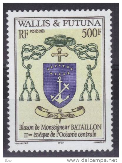 WALLIS Et FUTUNA 2003 - Poste Yvert N° 611 - Neuf Sans Charnière - Blason De Monseigneur  BATAILLON - Côte 11,50  € - Unused Stamps