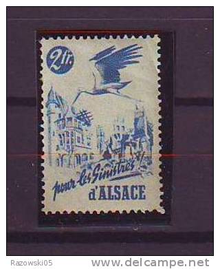 FRANCE. TIMBRE. VIGNETTE. 2 FRANCS. SINISTRES. ALSACE - Aviazione