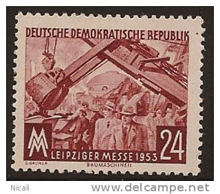 EAST GERMANY 1953 24pf Leipzig SG E138 HM RJ255 - Unused Stamps