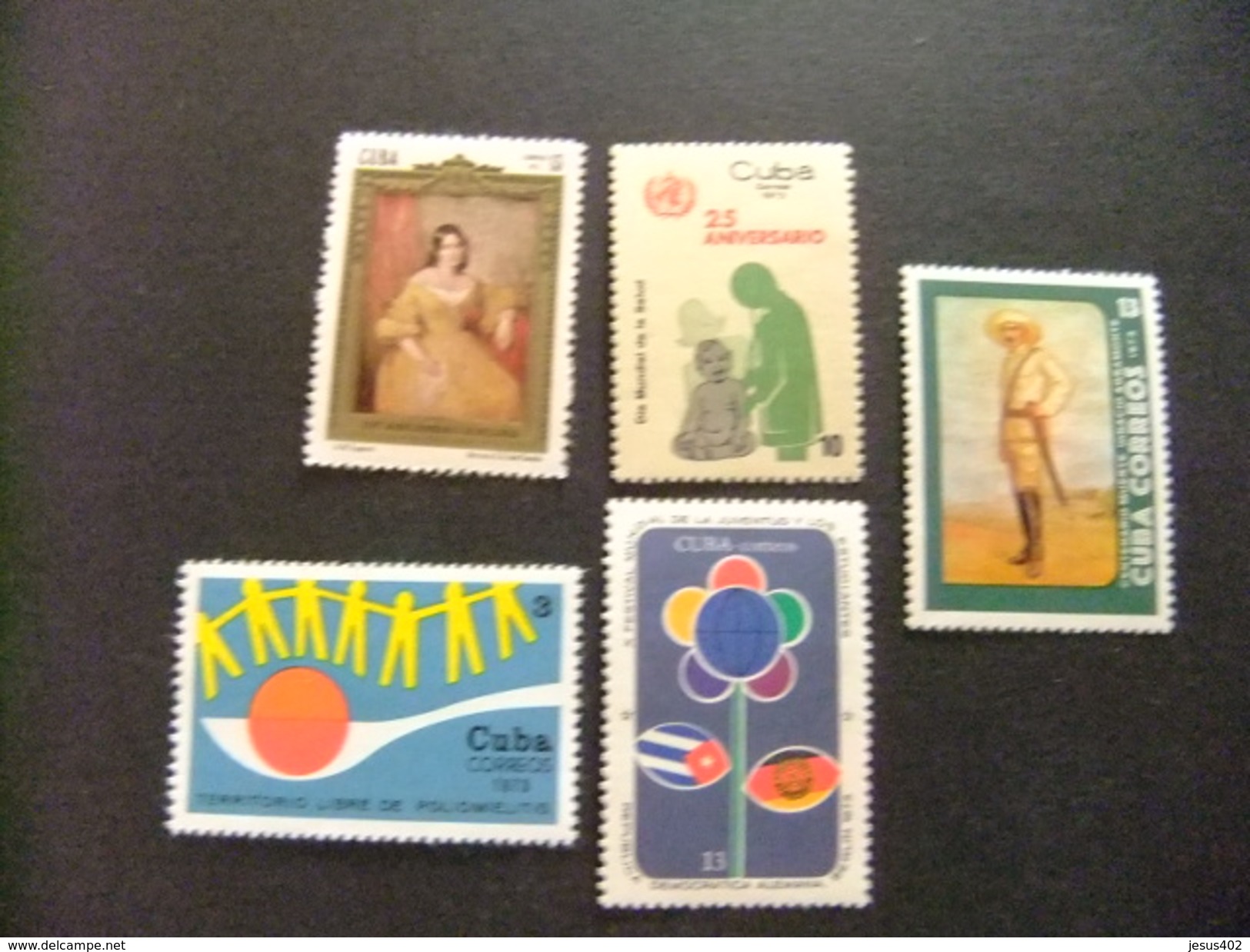 CUBA 1973 LOTE SELLOS Yvert & Tellier  N º 1648 - 1663 - 1664 - 1674 - 1689 ** MNH - Unused Stamps