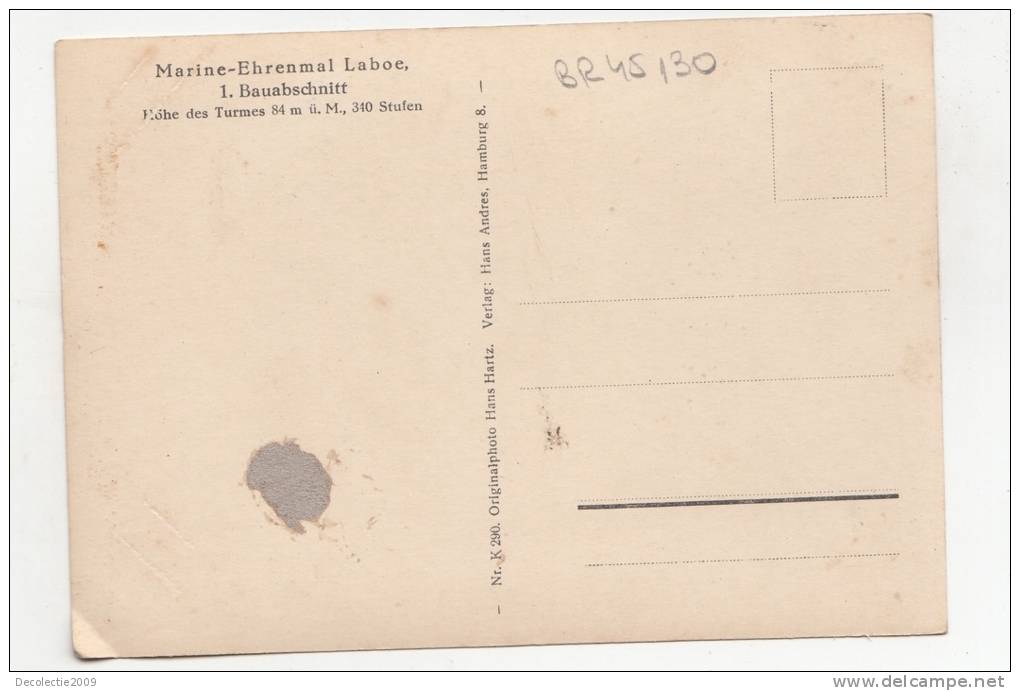 Br45130 Marine Ehremal Laboe Bauabschnitt Hohe Des Turmes    2 Scans - Laboe