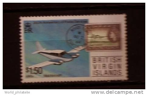 Iles Vierges Virgin 1987 N° 589 Iso ** Avion Postal, Aviation, Services Postaux, Timbre Sur Timbre, Aéroport, Beef - British Virgin Islands