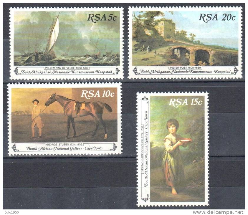 South Africa 1980 - Art. Painting - Mi.575-578 - MNH - Ungebraucht