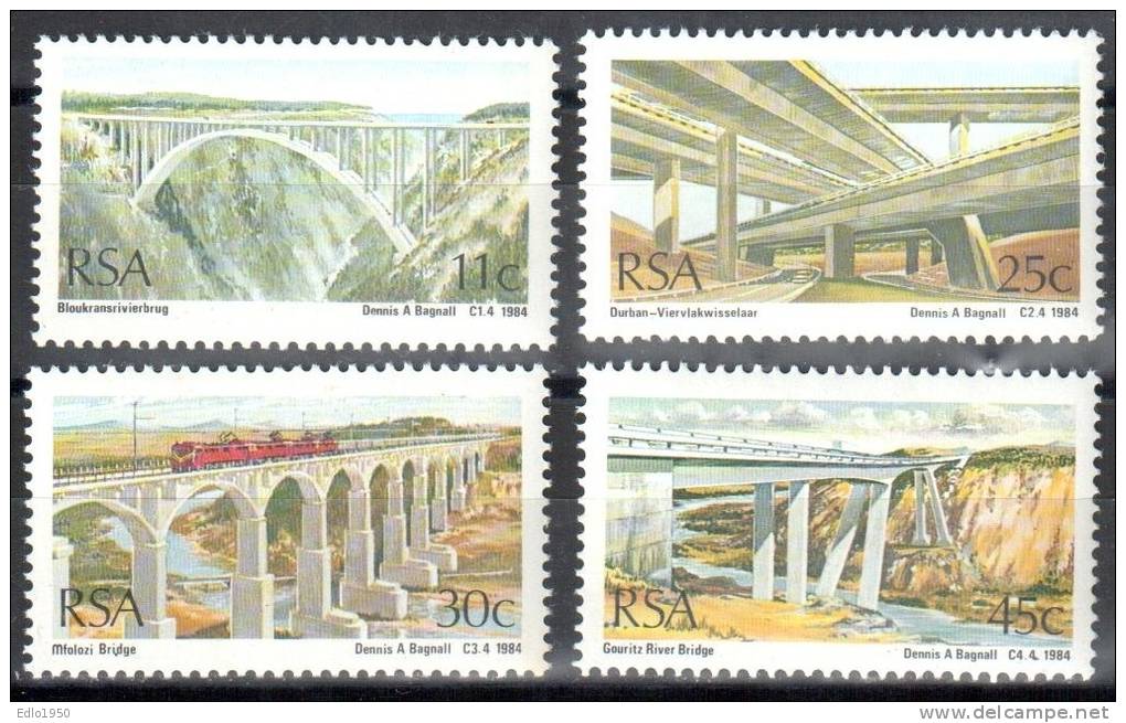 South Africa 1984- Bridge - Mi.651-654- MNH - Ongebruikt