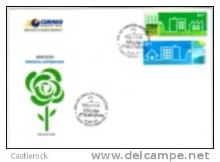 O) 2012 ARGENTINA, MERCOSUR, BIOFUEL, BIOMASS, SOLAR, WIND, HYDRO ELECTRIC, FDC MNH.- - FDC