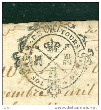 Cachet Généralité De TOURS DATE EN 1729  Sur Document 4 Pages  - Pho141 - Seals Of Generality