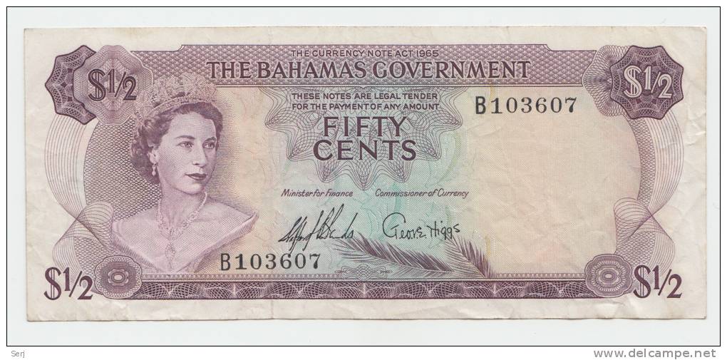 BAHAMAS 1/2 DOLLAR 1965 VF P 17 - Bahamas