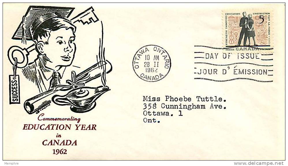 1962  Education Year   Sc 396   Ginn Cachet - 1961-1970