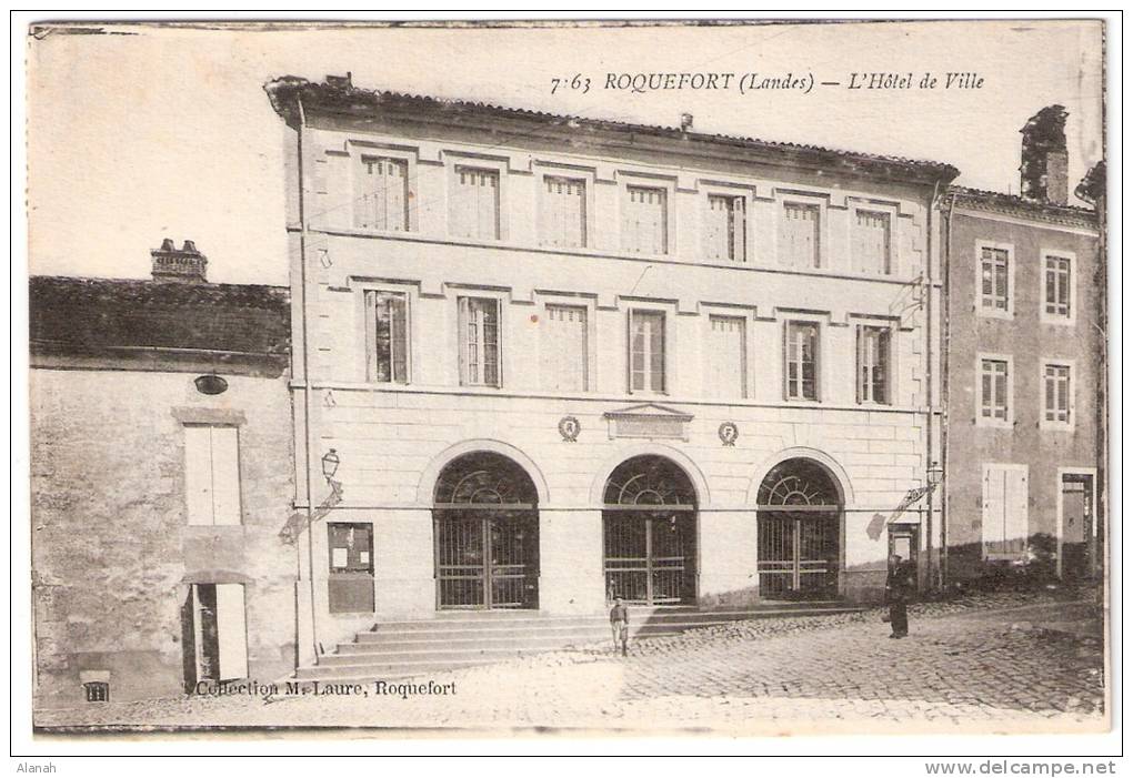 ROQUEFORT L´Hôtel De Ville N° 410 Y/T (Laure) Landes (40) - Roquefort