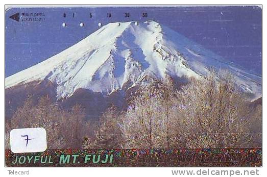 Télécarte Japon * Volcan MONT FUJI (7) Vulcan * Japan Phonecard * Vulkan Volcano * Telefonkarte * Mount Fuji - Mountains