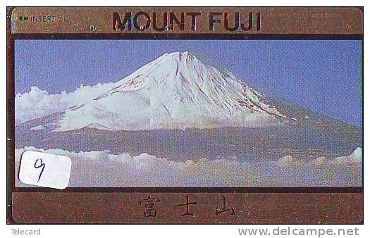 Télécarte Japon * Volcan MONT FUJI (9) Vulcan * Japan Phonecard * Vulkan Volcano * Telefonkarte * Mount Fuji - Montagnes