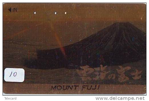 Télécarte Japon * Volcan MONT FUJI (10) Vulcan * Japan Phonecard * Vulkan Volcano * Telefonkarte * Mount Fuji - Bergen
