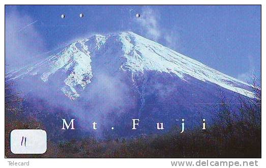 Télécarte Japon * Volcan MONT FUJI (11) Vulcan * Japan Phonecard * Vulkan Volcano * Telefonkarte * Mount Fuji - Mountains