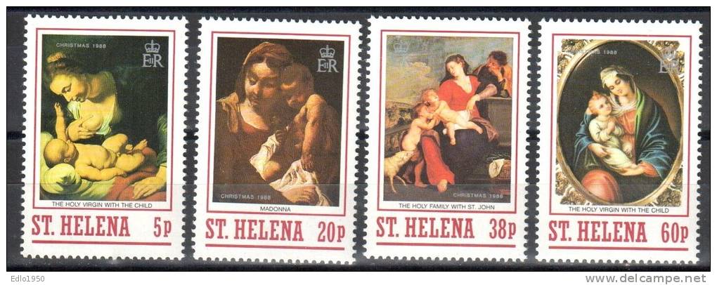 Saint Helena 1988  Christmas  Mi.487-490 - MNH - Isola Di Sant'Elena