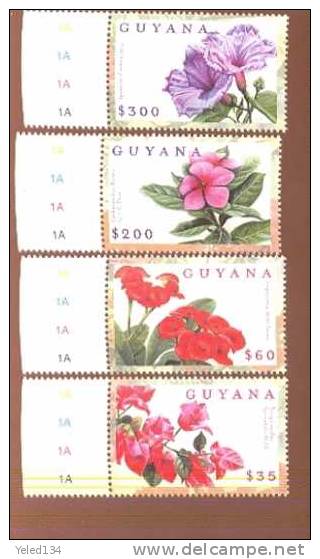 GUYANA  3524-7  MINT NEVER HINGED SET OF STAMPS OF FLOWERS - ORCHIDS   #  S - 373   ( - Autres & Non Classés