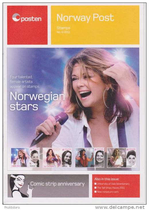 Norway Brochures Norway Post 2011 200 Years University Oslo - Popular Music - Post Horn - Christmas - Exhibitions Cards - Collections