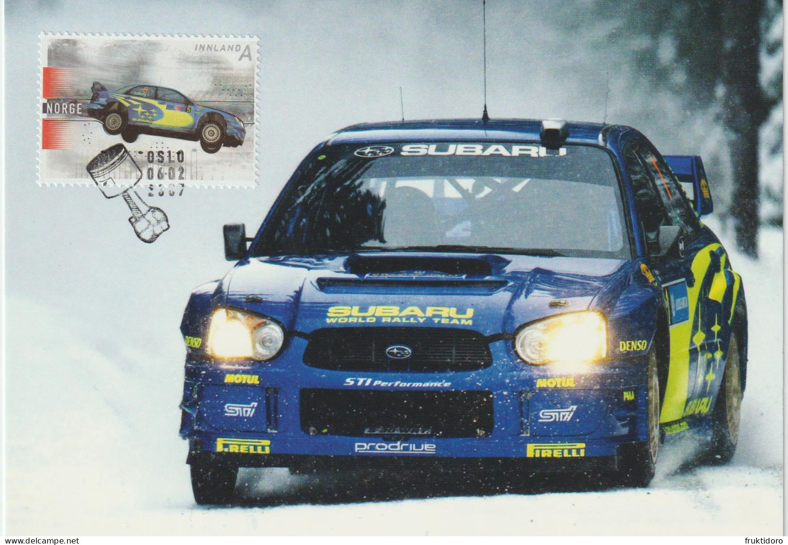 Norway Maximum Card Mi 1599-1601 Sports - Winter Rallye - Race Cars - 2007 - Maximum Cards & Covers