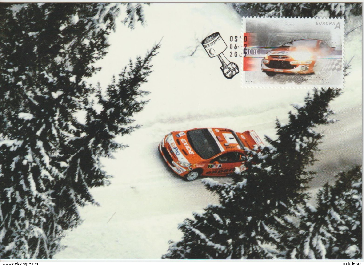 Norway Maximum Card Mi 1599-1601 Sports - Winter Rallye - Race Cars - 2007 - Maximum Cards & Covers