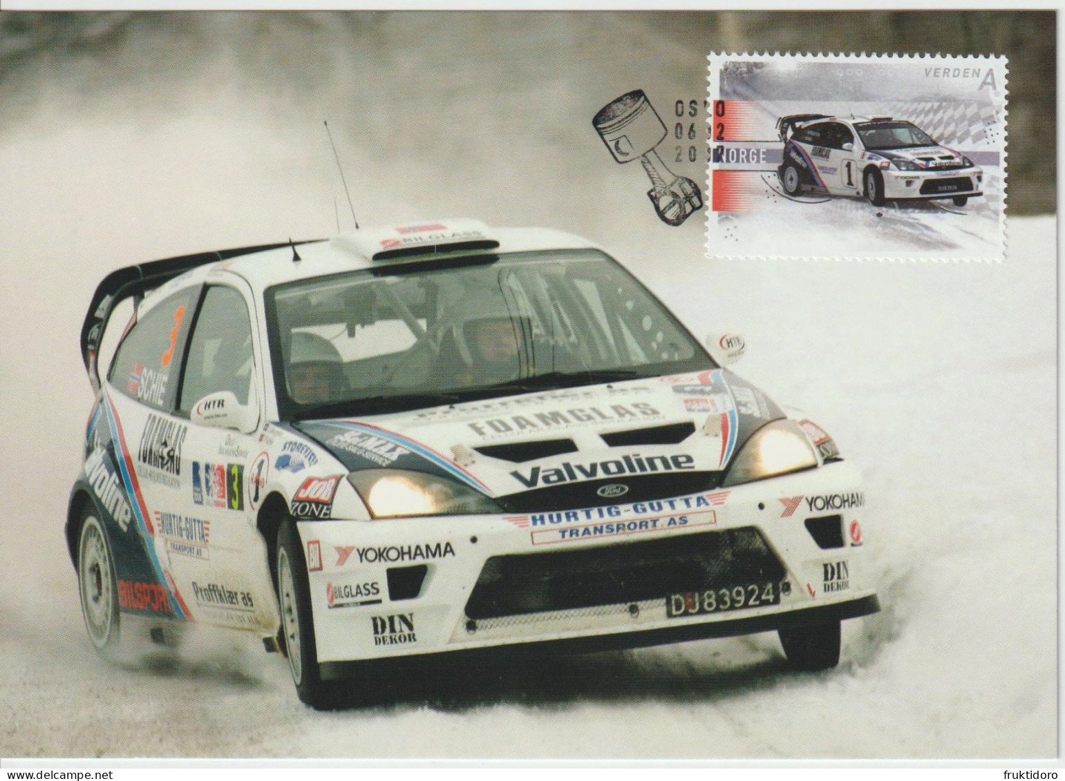 Norway Maximum Card Mi 1599-1601 Sports - Winter Rallye - Race Cars - 2007 - Maximumkaarten