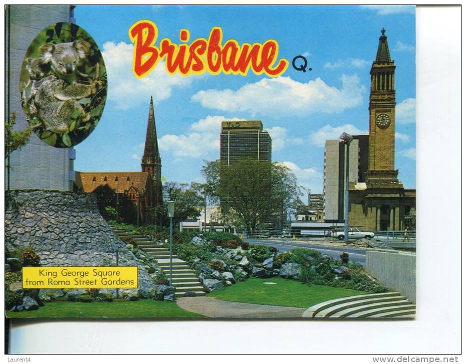 (11) Postcard View Folder - Depliant De Carte Postale - QLD - Brisbane - Brisbane