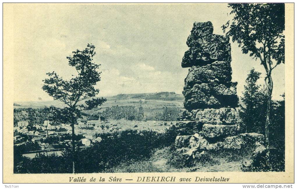 DIEKIRCH  - GRAND DUCHE DU LUXEMBOURG - PEU COURANTE CPA DE 1935. - Diekirch