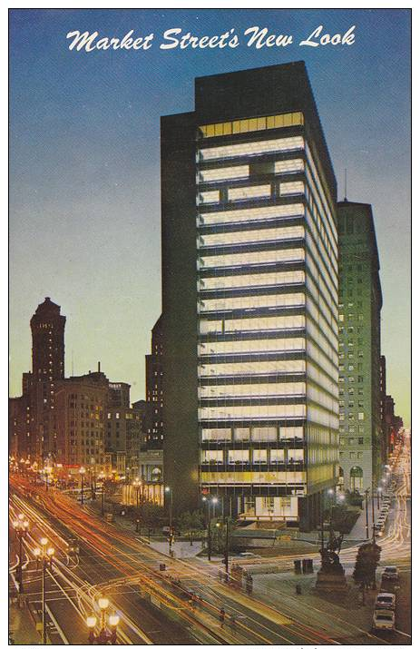 Evening View, Glass And Aluminum Crown Zeller-Bach Building, Market Street, San Francisco, California, 40-60´s - San Francisco