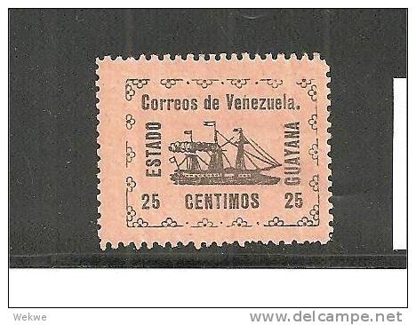 Ven.Mi.021 /  Revolution1905 25 Centimos GUAYANA,   MH, Mit Falz - Venezuela