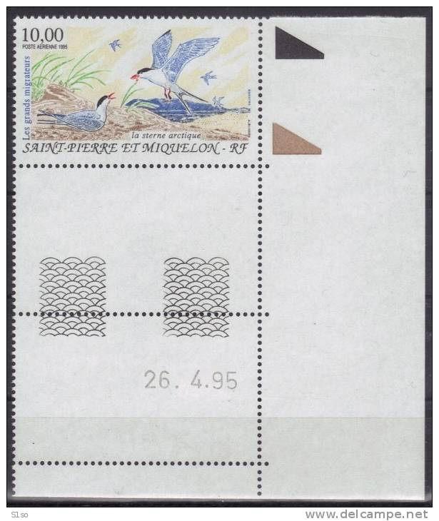 St PIERRE ET MIQUELON 1995 - PA 74  CdF Et Daté - Oiseaux Sterne Arctique - Neuf Sans Charnière - Côte 4,50 €uros - Neufs