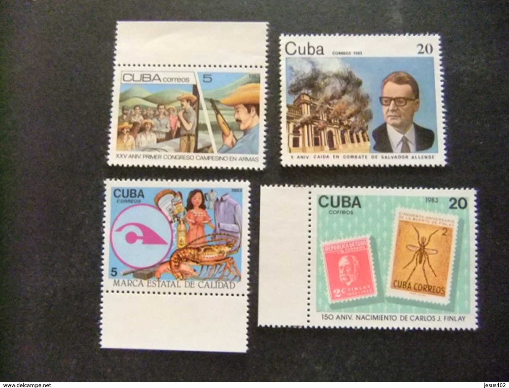 CUBA    1983 CUATRO SERIES      Yvert & Tellier  N º  2449 - 2451  - 2458 - 2473 ** MNH - Neufs