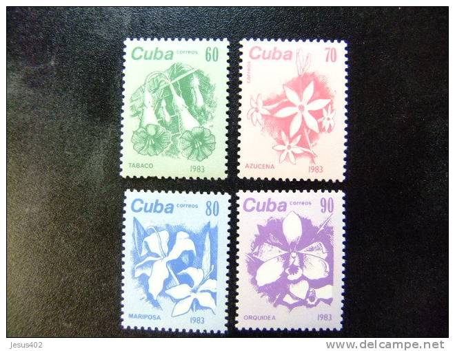 CUBA 1983 SERIE CORRIENTE Flores Yvert & Tellier N º 2474 / 2477 ** MNH - Neufs