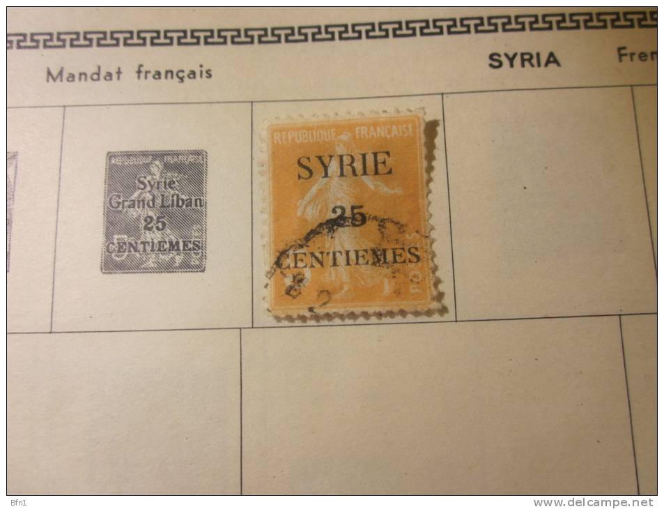 COLLECTION TIMBRE FRANCE SYRIE  DEBUT 1900 OBLITERE AVEC CHARNIERE - Autres & Non Classés