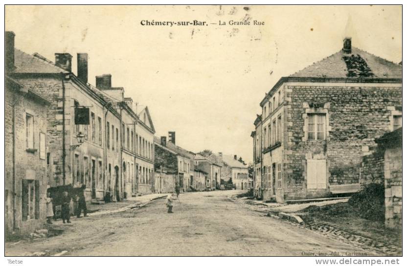 Chémery-sur-Bar - La Grande Rue -1910 ( Voir Verso ) - Autres & Non Classés