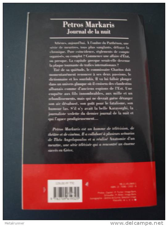 Journal De La Nuit...Petros Markaris...Editions JC Lattes - Autres & Non Classés
