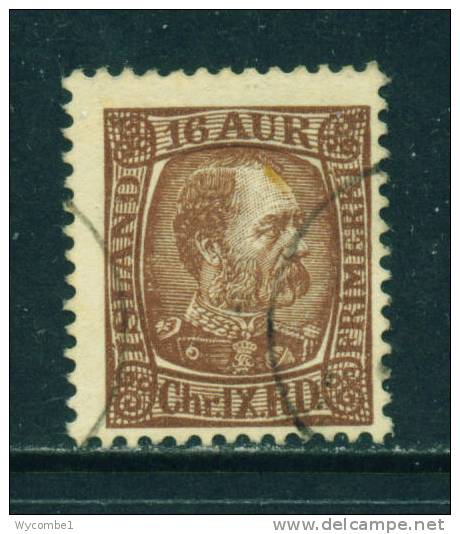 ICELAND - 1902 King Christian IX 16a Used As Scan - Gebraucht