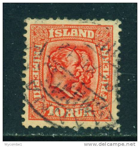 ICELAND - 1907 Kings Christian IX And Frederick VIII  10a Used As Scan - Gebraucht